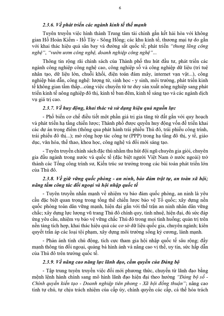 Kế hoạch 76-KH/ĐU ngày 22/04/2026 của Đảng uỷ phường Bạch Mai về Thông tin, tuyên truyền, vận động thực hiện Nghị quyết số 02-NQ/TW, ngày 17/3/2026 của Bộ Chính trị về xây dựng và phát triển Thủ đô Hà Nội trong kỷ nguyên mới- Ảnh 6.