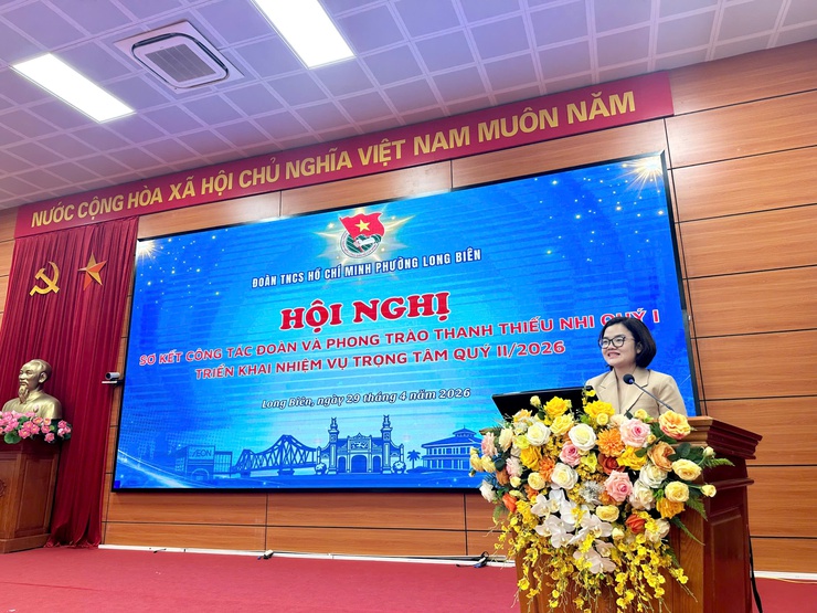 Hội nghị sơ kết công tác Đoàn và phong trào thanh thiếu nhi phường Long Biên quý I năm 2026- Ảnh 3.