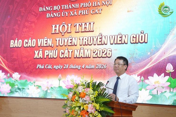 Sôi nổi Hội thi Báo cáo viên, tuyên truyền viên giỏi xã Phú Cát năm 2026- Ảnh 2.