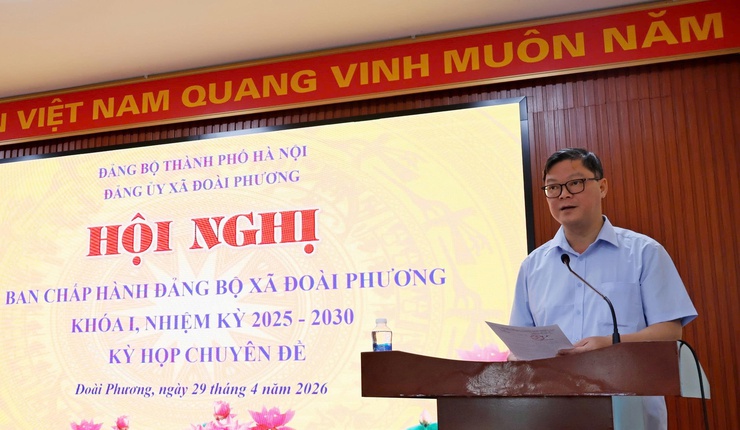 Xã Đoài Phương quán triệt, triển khai thực hiện Nghị quyết lãnh đạo công tác trọng tâm tháng 5 năm 2026- Ảnh 6.