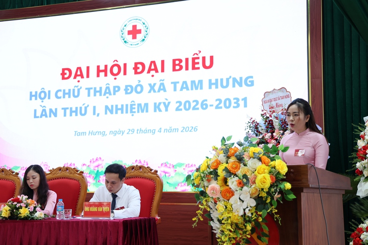 Xã Tam Hưng tổ chức Đại hội đại biểu Hội Chữ thập đỏ lần thứ I, nhiệm kỳ 2026–2031- Ảnh 4.