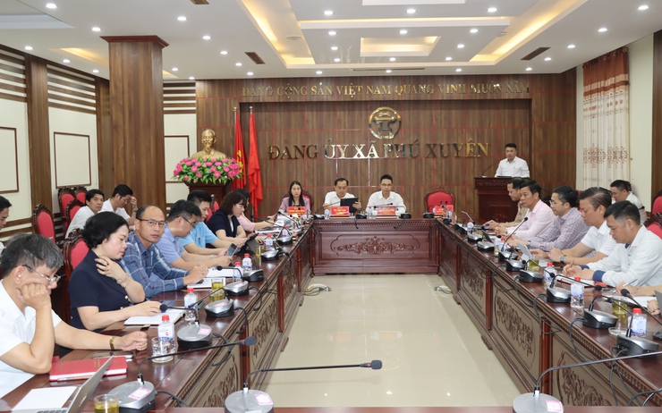 Đảng ủy – HĐND – UBND – Ủy ban MTTQ Việt Nam xã Phú Xuyên giao ban trực tuyến tháng 4 năm 2026- Ảnh 1.