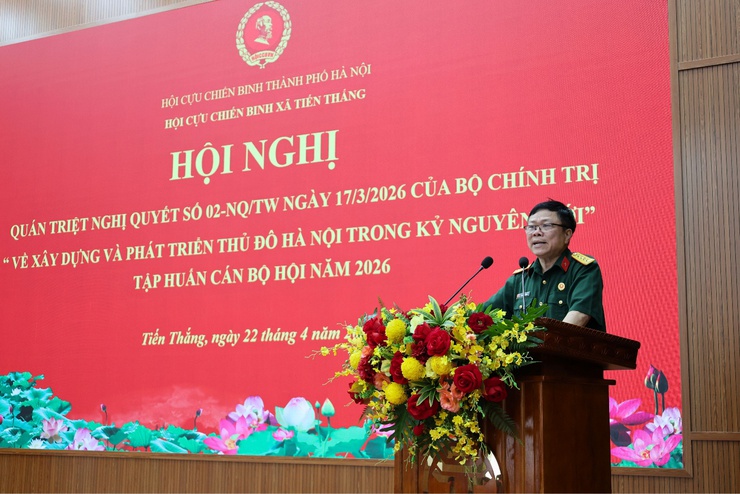 Hội Cựu chiến binh xã Tiến Thắng lan tỏa Nghị quyết 02-NQ/TW ngày 17/3/2026 của Bộ Chính trị về “Xây dựng và phát triển Thủ đô Hà Nội trong kỷ nguyên mới”  - Ảnh 2.
