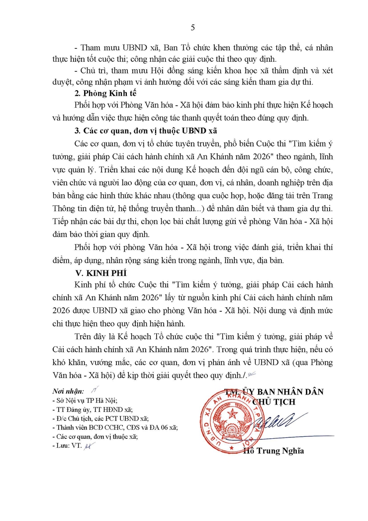 Cuộc thi "Tìm kiếm ý tưởng, giải pháp về Cải cách hành chính xã An Khánh năm 2026"- Ảnh 5.