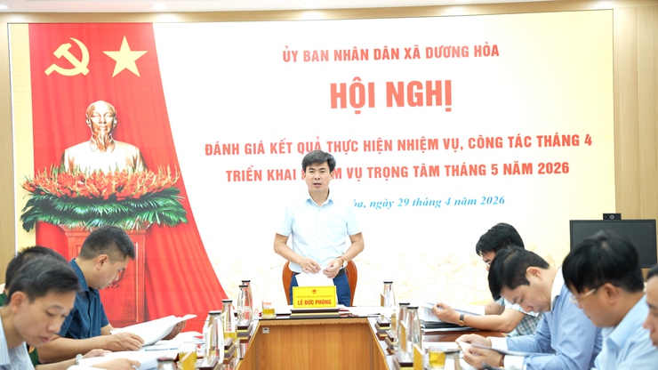 UBND xã tổ chức Hội nghị đánh giá kết quả thực hiện nhiệm vụ, công tác tháng 4 triển khai nhiệm vụ trọng tâm tháng 5- Ảnh 12.