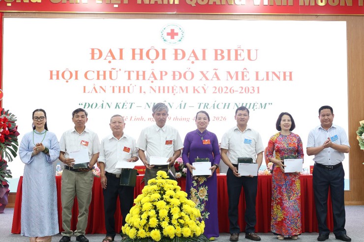 Đại hội đại biểu Hội Chữ thập đỏ xã Mê Linh lần thứ I, nhiệm kỳ 2026 - 2031 với chủ đề “Đoàn kết - Nhân ái - Trách nhiệm” diễn ra thành công tốt đẹp- Ảnh 8.