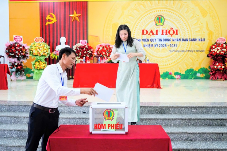 

ĐẠI HỘI THÀNH VIÊN QUỸ TÍN DỤNG NHÂN DÂN CANH NẬU, XÃ TÂY PHƯƠNG NHIỆM KỲ 2026 - 2031- Ảnh 12.