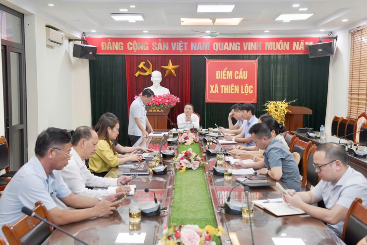 Xã Thiên Lộc họp Hội đồng BTHTr, TĐC dự án Cầu Thượng Cát và đường dẫn 2 đầu cầu trên địa bàn xã- Ảnh 2.