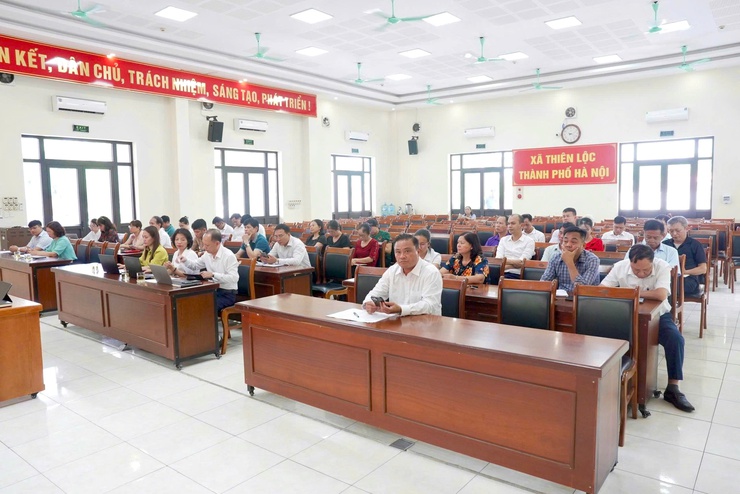 UBND xã Thiên Lộc tổ chức Hội nghị họp tổ triển khai chính sách bảo hiểm xã hội, bảo hiểm y tế xã Thiên Lộc và triển khai một số nội dung nhiệm vụ có liên quan.- Ảnh 2.