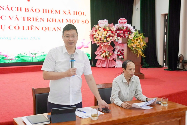 UBND xã Thiên Lộc tổ chức Hội nghị họp tổ triển khai chính sách bảo hiểm xã hội, bảo hiểm y tế xã Thiên Lộc và triển khai một số nội dung nhiệm vụ có liên quan.- Ảnh 12.