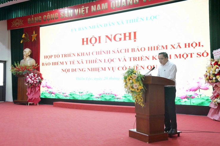 UBND xã Thiên Lộc tổ chức Hội nghị họp tổ triển khai chính sách bảo hiểm xã hội, bảo hiểm y tế xã Thiên Lộc và triển khai một số nội dung nhiệm vụ có liên quan.- Ảnh 3.