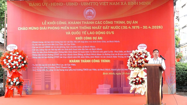 Xã Bình Minh khánh thành, khởi công nhiều công trình hạ tầng chào mừng ngày Giải phóng miền Nam thống nhất đất nước (30/4/1975-30/4/2026) và ngày Quốc tế lao động 01/5- Ảnh 8.