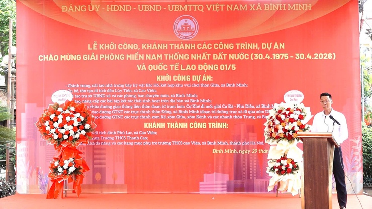 Xã Bình Minh khánh thành, khởi công nhiều công trình hạ tầng chào mừng ngày Giải phóng miền Nam thống nhất đất nước (30/4/1975-30/4/2026) và ngày Quốc tế lao động 01/5- Ảnh 3.