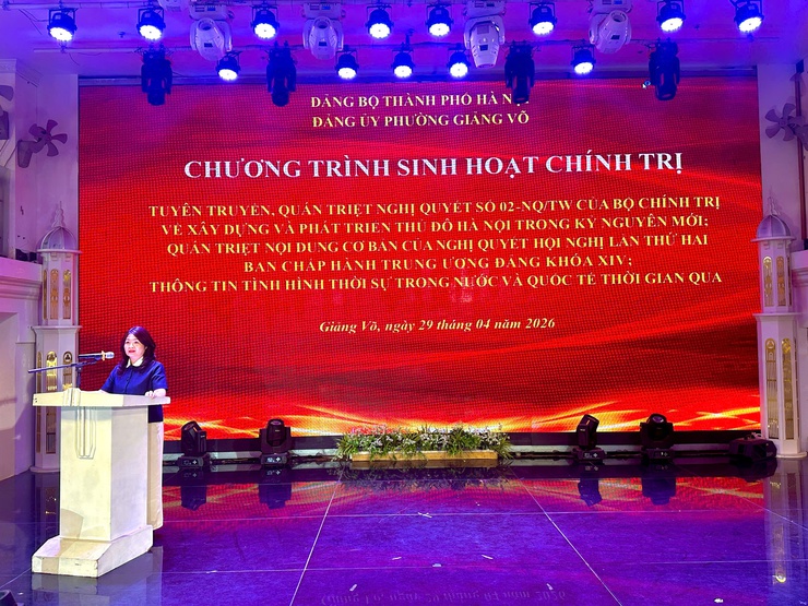 Đảng ủy phường tổ chức Chương trình sinh hoạt chính trị Quý II năm 2026, tuyên truyền, quán triệt những Nghị quyết quan trọng của Trung ương- Ảnh 3.