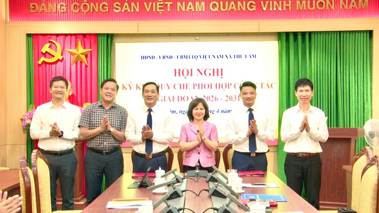 Hội đồng nhân dân, Ủy ban nhân dân - Ủy ban Mặt trận Tổ quốc Việt Nam xã Thư Lâm tổ chức Hội nghị ký kết Quy chế phối hợp công tác giai đoạn 2026 – 2031- Ảnh 3.