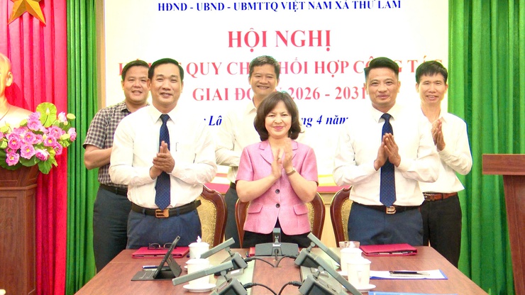 Hội đồng nhân dân, Ủy ban nhân dân - Ủy ban Mặt trận Tổ quốc Việt Nam xã Thư Lâm tổ chức Hội nghị ký kết Quy chế phối hợp công tác giai đoạn 2026 – 2031- Ảnh 4.