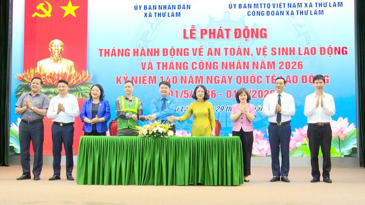 Thư Lâm phát động Tháng hành động về An toàn, vệ sinh lao động và Tháng Công nhân năm 2026- Ảnh 12.