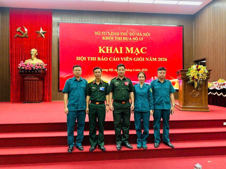 BAN CHỈ HUY QUÂN SỰ XÃ HƯNG ĐẠO THAM DỰ HỘI THI BÁO CÁO VIÊN GIỎI NĂM 2026- Ảnh 2.
