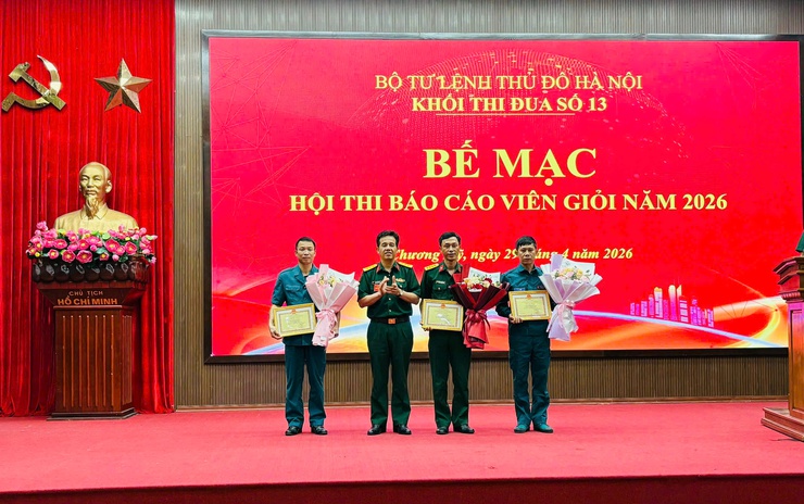 BAN CHỈ HUY QUÂN SỰ XÃ HƯNG ĐẠO THAM DỰ HỘI THI BÁO CÁO VIÊN GIỎI NĂM 2026- Ảnh 3.