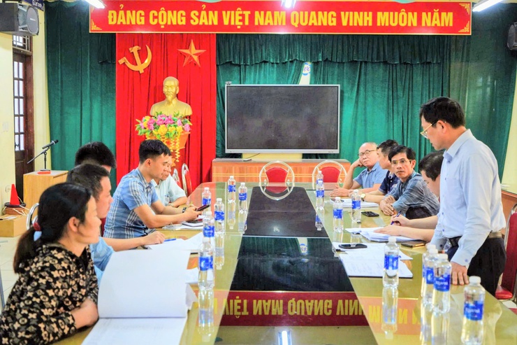 XÃ TÂY PHƯƠNG TỔ CHỨC HỘI NGHỊ BÀN GIAO MẶT BẰNG DỰ ÁN ĐƯỜNG GIAO THÔNG THẠCH XÁ - BÌNH PHÚ - Ảnh 1.