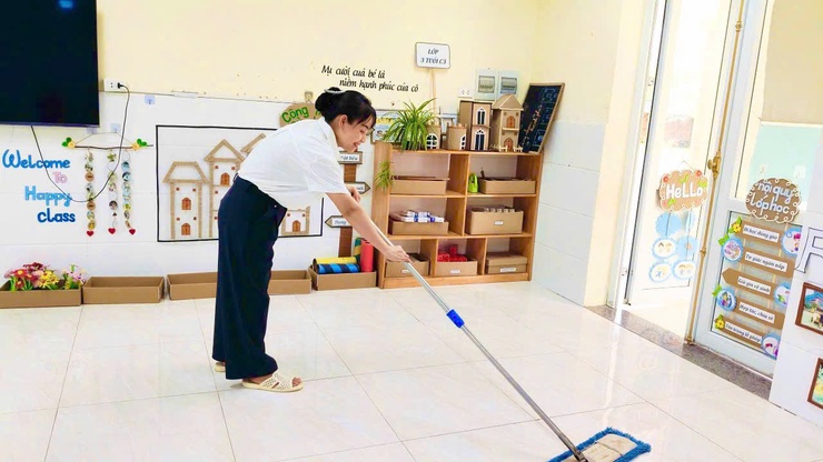 Xã Đoài Phương vệ sinh môi trường, khử khuẩn phòng, chống bệnh tay chân miệng- Ảnh 9.