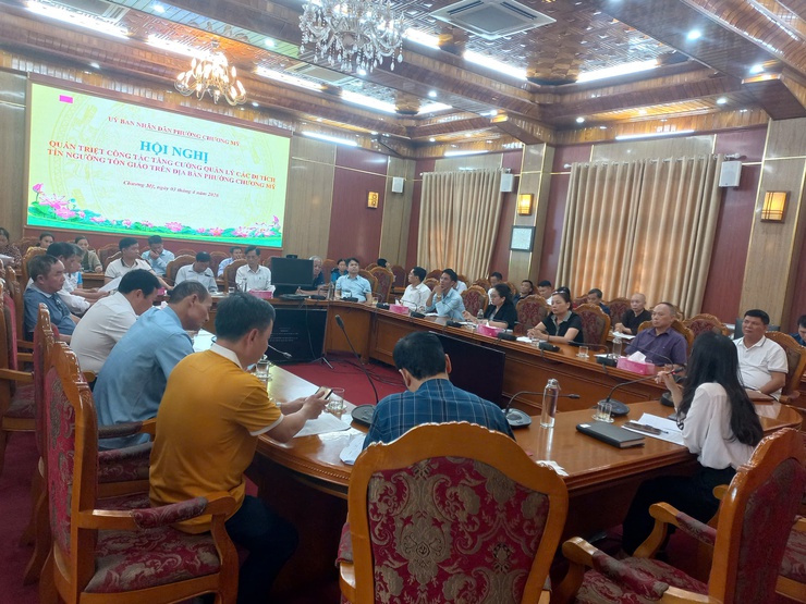 Hội nghị quán triệt tăng cường công tác quản lý các di tích, cơ sở tín ngưỡng, tôn giáo trên địa bàn phường- Ảnh 1.