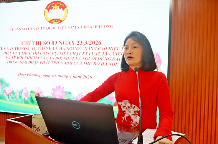 MTTQ xã Đoài Phương quán triệt Chỉ thị 09 của Ban Thường vụ Thành ủy; khen thưởng 38 tập thể, cá nhân có thành tích trong công tác bầu cử

- Ảnh 1.