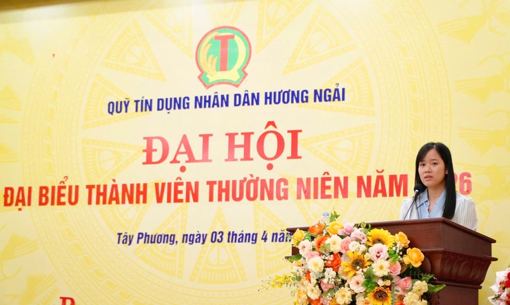 Đại hội đại biểu thành viên thường niên năm 2026 Quỹ tín dụng nhân dân Hương Ngải - Ảnh 3.