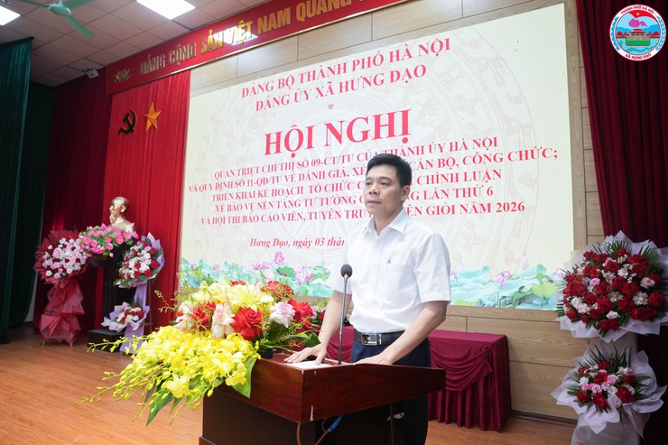 XÃ HƯNG ĐẠO TỔ CHỨC HỘI NGHỊ QUÁN TRIỆT MỘT SỐ VĂN BẢN CỦA TRUNG ƯƠNG VÀ THÀNH ỦY HÀ NỘI; TRIỂN KHAI NHIỆM VỤ TRỌNG TÂM NĂM 2026- Ảnh 5.