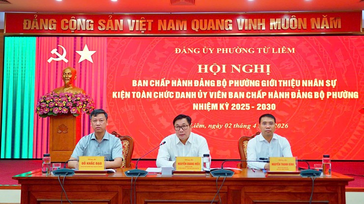 Phường Từ Liêm tổ chức hội nghị Ban Chấp hành Đảng bộ phường lần thứ năm triển khai công tác kiện toàn nhân sự và thông qua các nội dung quan trọng- Ảnh 2.
