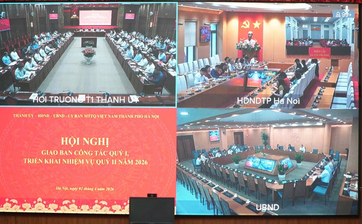 Xã Tây Phương tham dự Hội nghị trực tuyến giao ban giữa Thành ủy - HĐND - UBND - UBMTTQ Việt Nam Thành phố với cơ sở Quý I năm 2026- Ảnh 3.