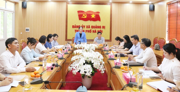 Chủ tịch Hội Nông dân thành phố Hà Nội Phạm Hải Hoa về làm việc tại xã Quảng Bị- Ảnh 4.