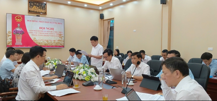 Thường trực HĐND xã tổ chức giao ban đánh giá kết quả thực hiện công tác 3 tháng đầu năm 2026 và nhiệm vụ trọng tâm 9 tháng cuối năm 2026.- Ảnh 1.