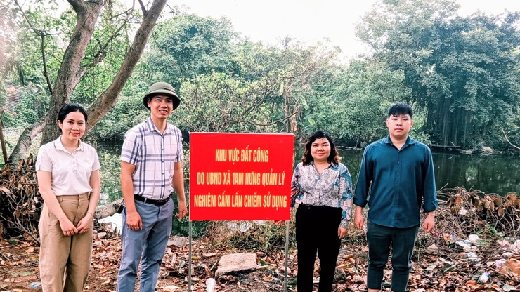 Tam Hưng triển khai cắm biển đất công, tăng cường quản lý và ngăn chặn vi phạm đất đai- Ảnh 4.