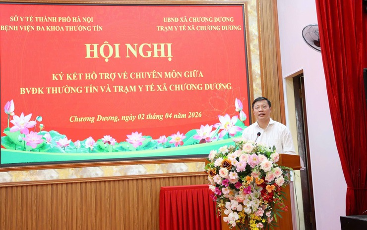 Lễ ký kết hợp tác, hỗ trợ chuyên môn y tế giữa Trạm Y tế xã Chương Dương và Bệnh viện Đa khoa Thường Tín

- Ảnh 1.