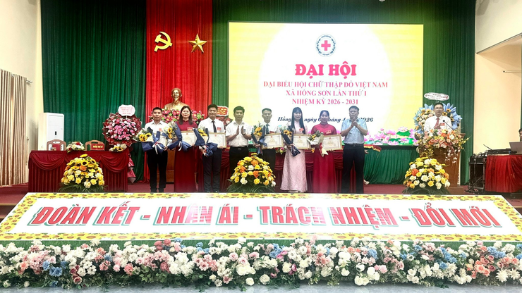 Đại hội đại biểu Hội Chữ thập đỏ xã Hồng Sơn lần thứ I, nhiệm kỳ 2026-2031 bầu 21 ông bà vào Ban chấp hành- Ảnh 6.