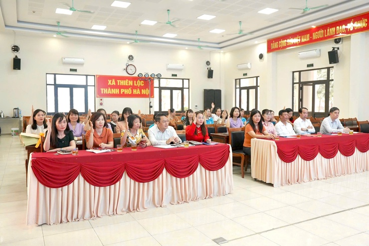 Hội nghị kiện toàn chức danh cán bộ chủ chốt Hội LHPN xã khóa I , nhiệm kỳ 2025 - 2030.- Ảnh 7.