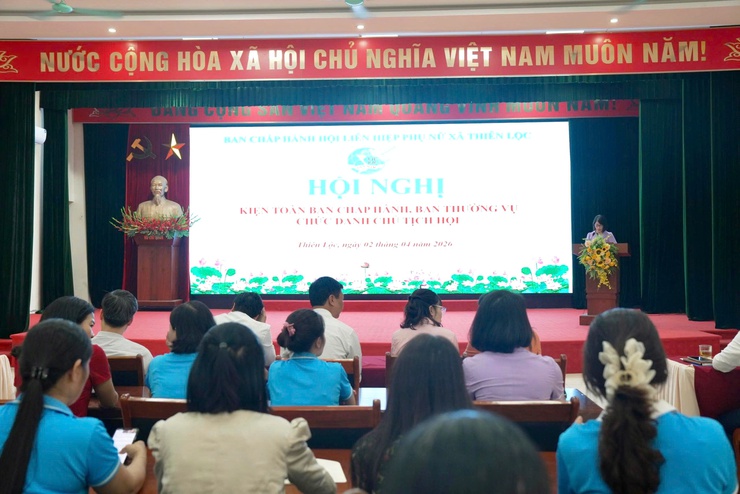 Hội nghị kiện toàn chức danh cán bộ chủ chốt Hội LHPN xã khóa I , nhiệm kỳ 2025 - 2030.- Ảnh 1.