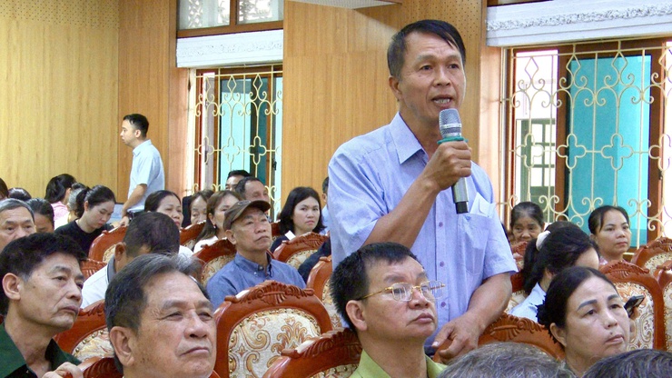 UBND XÃ THƯ LÂM TỔ CHỨC HỘI NGHỊ LẤY Ý KIẾN CỘNG ĐỒNG DÂN CƯ VỀ ĐỒ ÁN QUY HOẠCH CHI TIẾT TỶ LỆ 1/500 KHU ĐÔ THỊ LIÊN HÀ- Ảnh 12.