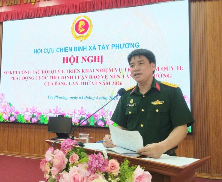 Hội CCB xã Tây Phương sơ kết công tác quý I, triển khai nhiệm vụ quý II năm 2026- Ảnh 6.