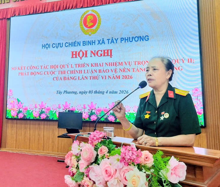 Hội CCB xã Tây Phương sơ kết công tác quý I, triển khai nhiệm vụ quý II năm 2026- Ảnh 4.