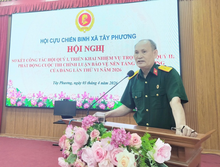 Hội CCB xã Tây Phương sơ kết công tác quý I, triển khai nhiệm vụ quý II năm 2026- Ảnh 3.