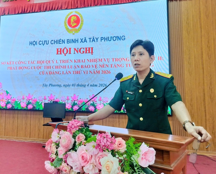 Hội CCB xã Tây Phương sơ kết công tác quý I, triển khai nhiệm vụ quý II năm 2026- Ảnh 2.