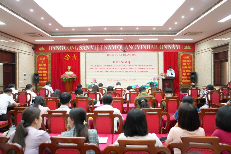 THANH OAI PHÁT ĐỘNG CUỘC THI CHÍNH LUẬN VỀ BẢO VỆ NỀN TẢNG TƯ TƯỞNG CỦA ĐẢNG VÀ HỘI THI BÁO CÁO VIÊN, TUYÊN TRUYỀN VIÊN GIỎI NĂM 2026- Ảnh 3.