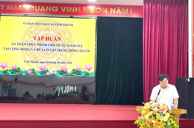 Xã Vĩnh Thanh tổ chức tập huấn công tác bảo đảm an toàn thực phẩm năm 2026- Ảnh 3.