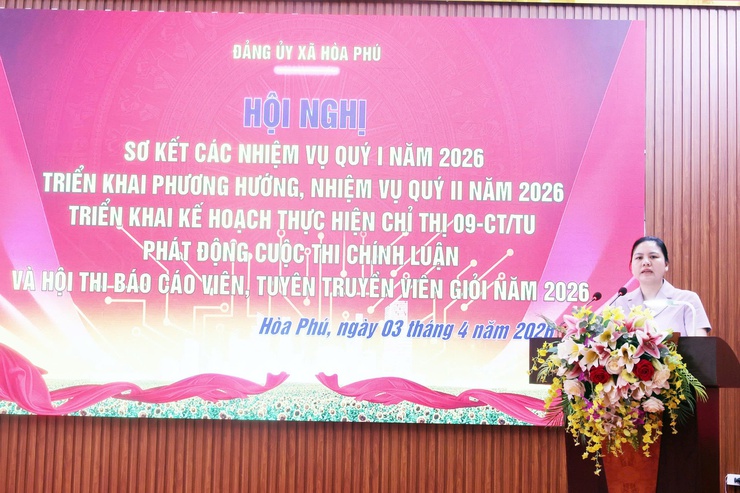 xã Hòa Phú: Hội nghị sơ kết thực hiện nhiệm vụ Quý I, triển khai phương hướng, nhiệm vụ Quý II/2026.- Ảnh 7.