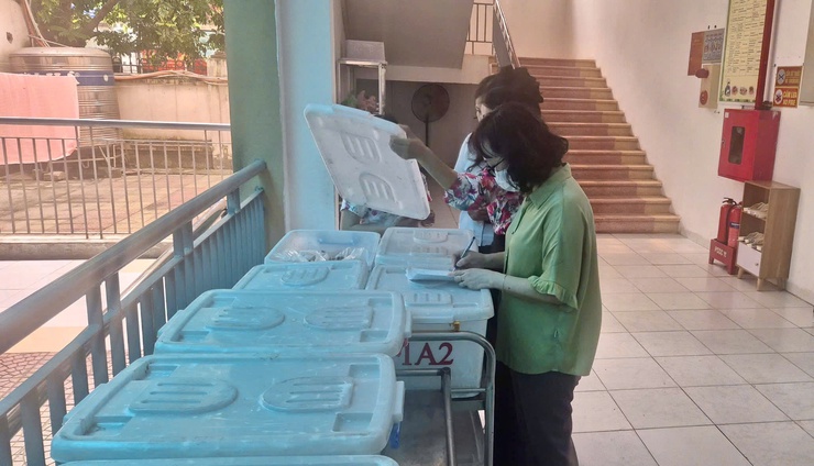 Đoàn kiểm tra liên ngành ATTP phường Thanh Xuân làm việc tại trường Tiểu học Phan Đình Giót- Ảnh 3.