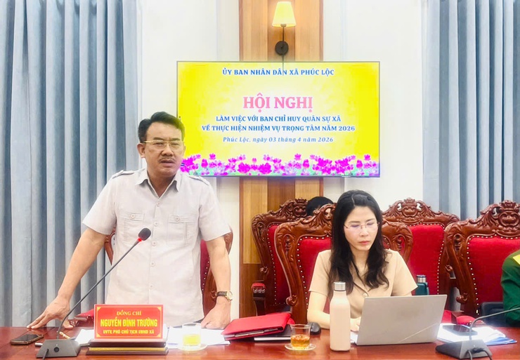 UBND xã Phúc Lộc tổ chức buổi làm việc với Ban Chỉ huy Quân sự xã về nhiệm vụ trọng tâm năm 2026- Ảnh 6.
