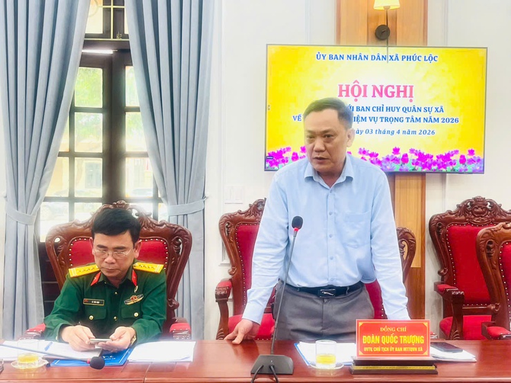 UBND xã Phúc Lộc tổ chức buổi làm việc với Ban Chỉ huy Quân sự xã về nhiệm vụ trọng tâm năm 2026- Ảnh 4.