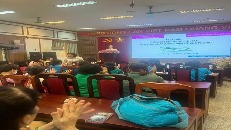 Trạm Y tế và Hội LHPN phường Đông Ngạc tổ chức truyền thông chăm sóc sức khỏe sinh sản cho hội viên phụ nữ trên địa bàn- Ảnh 2.